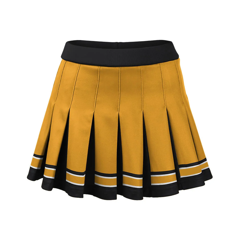Custom Two-Tone Pleated Cheerleading Skirt | OEM