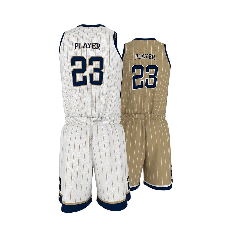 Custom Classic Pinstripe Sublimated Basketball Uniform Set | OEM