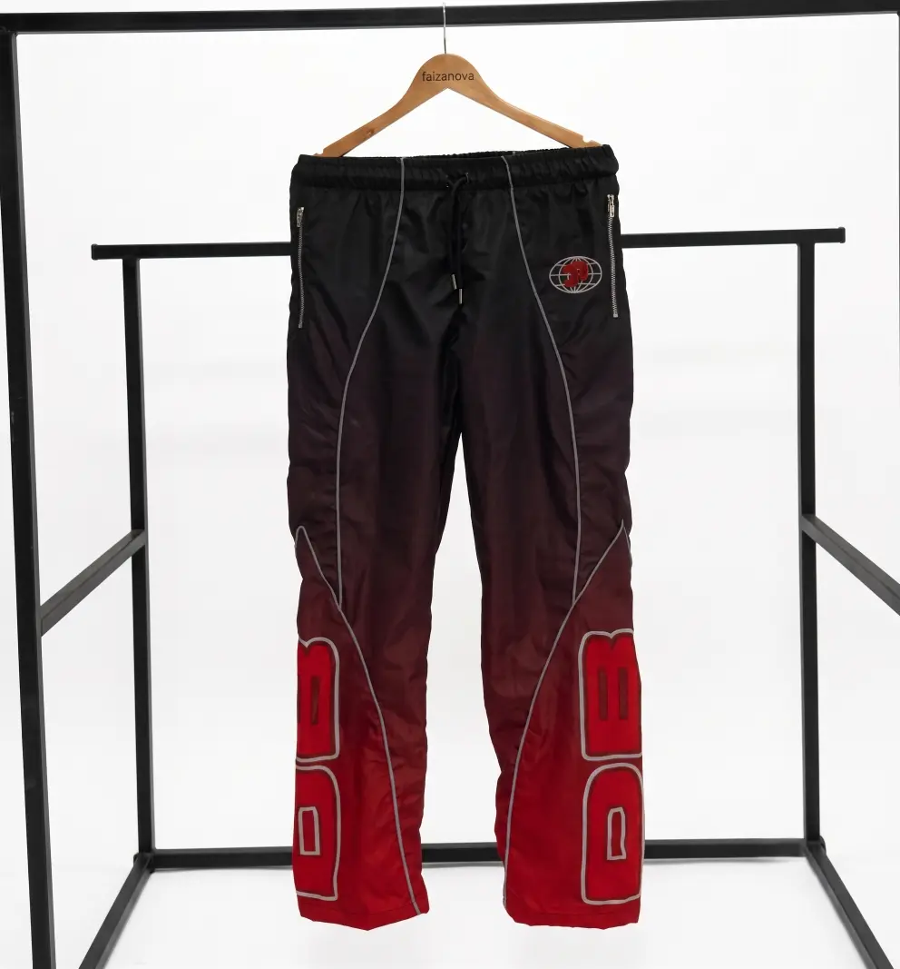 Custom Gradient Nylon Windbreaker Tracksuit Set | Reflective Techwear Tracksuit