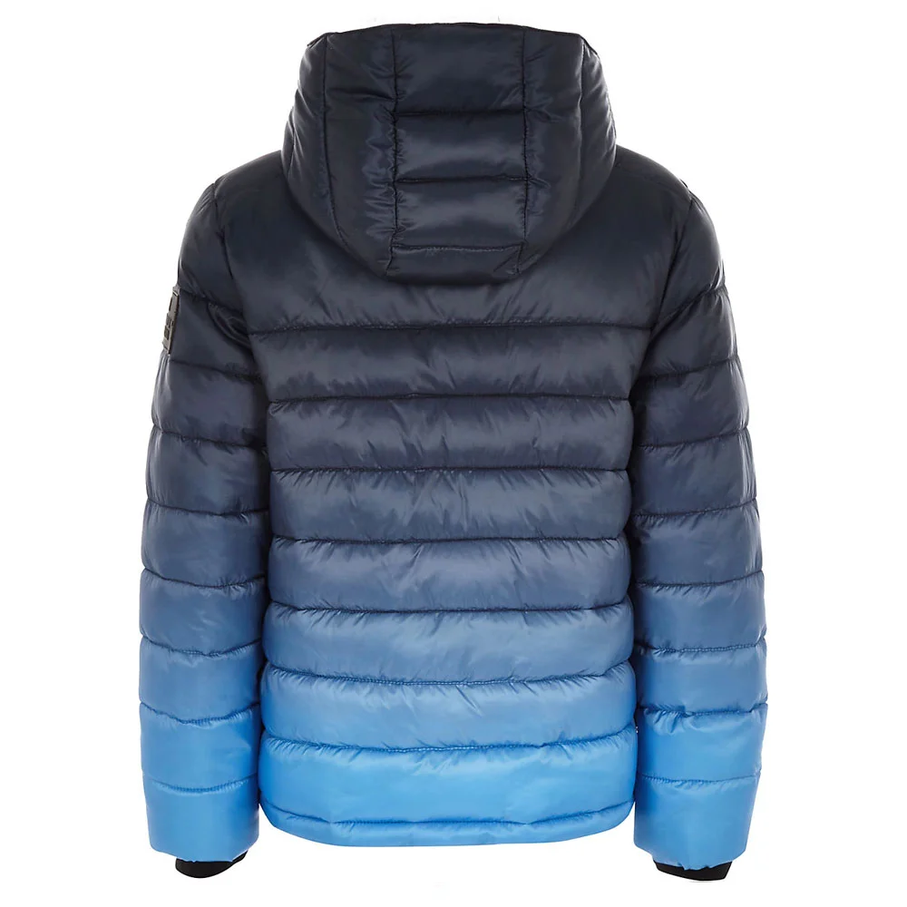 Custom Gradient Ombre Hooded Puffer Jacket | Streetwear OEM