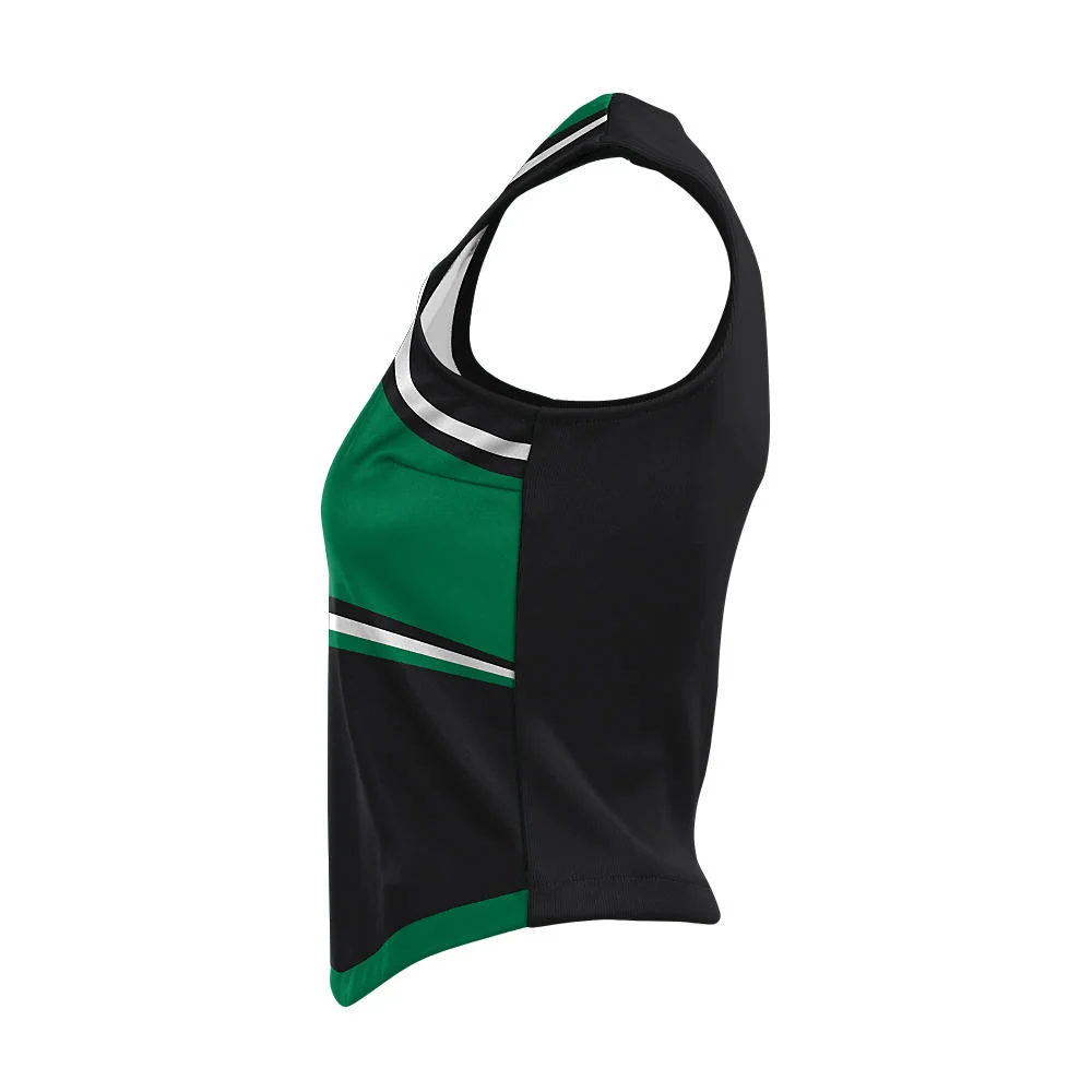 Custom Chevron Colorblock Cheer Modified Shell Top | OEM