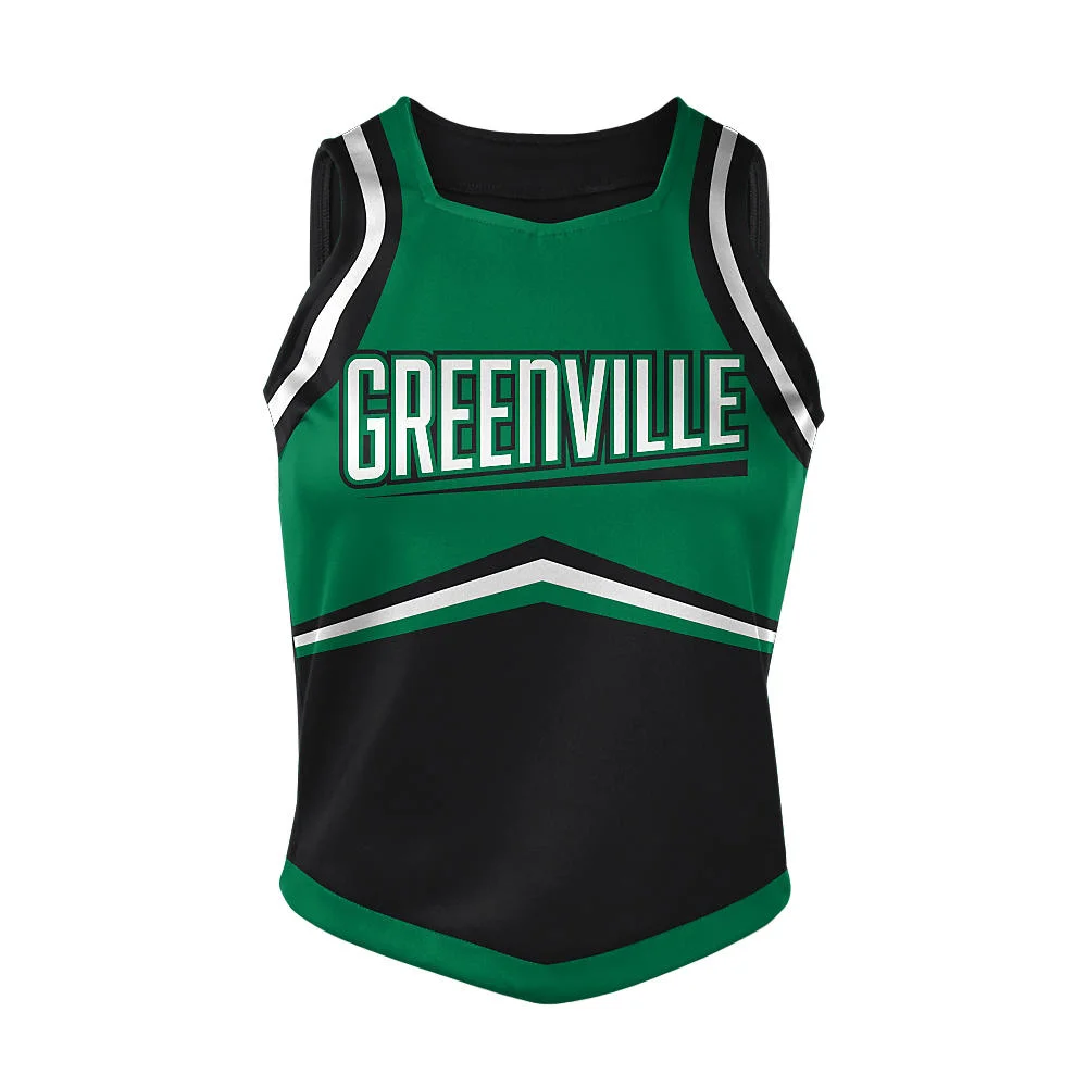 Custom Chevron Colorblock Cheer Modified Shell Top | OEM