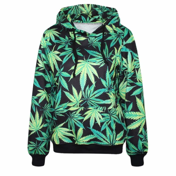 Custom Botanical Leaf All-Over Print Sublimation Hoodie | OEM