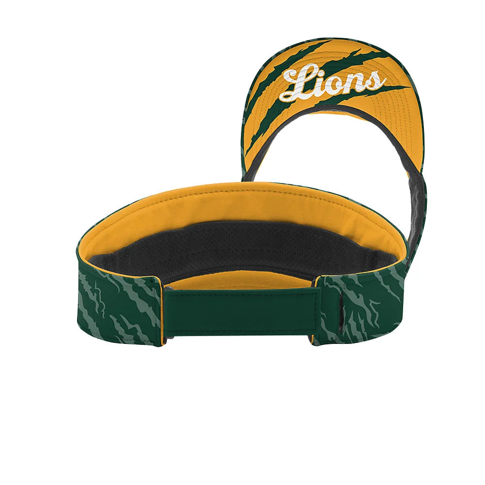 Custom Green Sublimated Mascot Sports Visor | OEM Golf & Tennis Cap