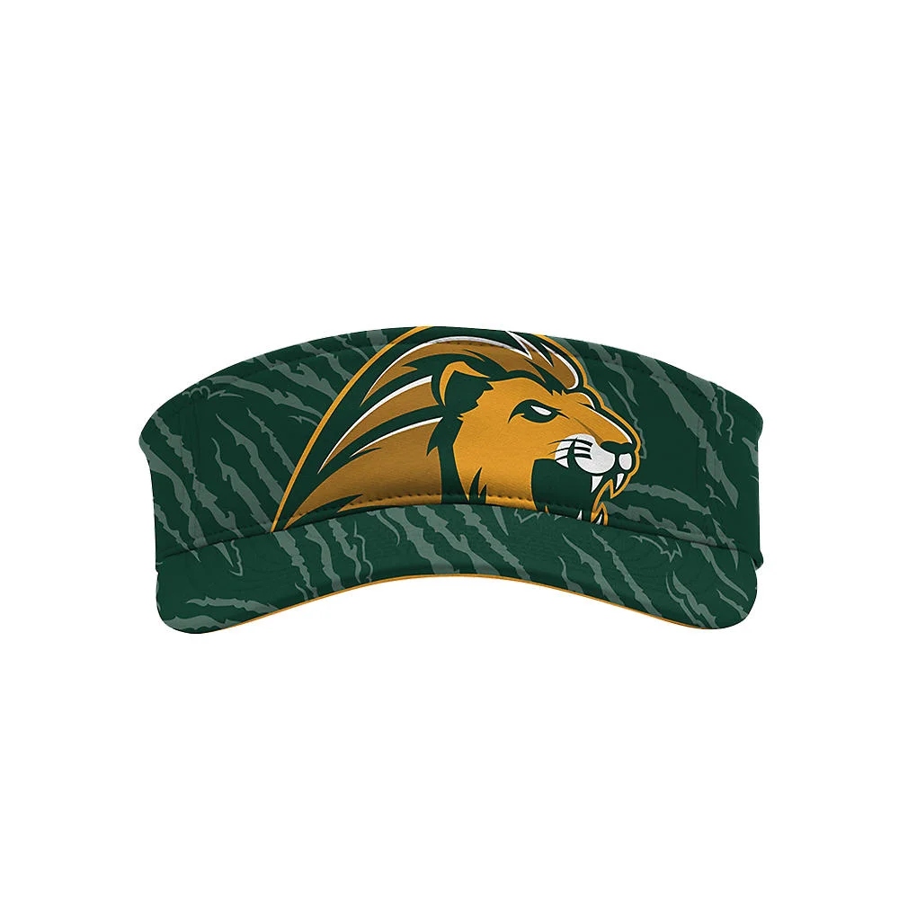 Custom Green Sublimated Mascot Sports Visor | OEM Golf & Tennis Cap