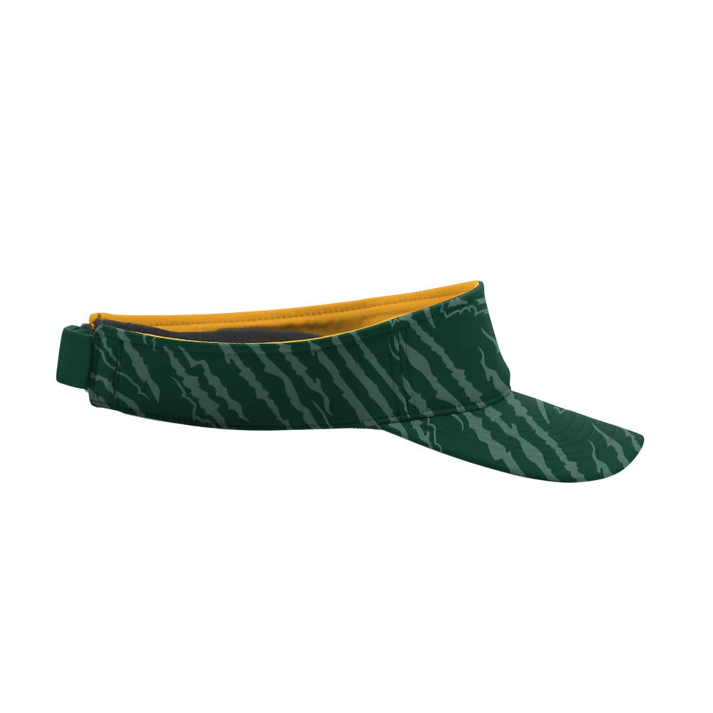 Custom Green Sublimated Mascot Sports Visor | OEM Golf & Tennis Cap
