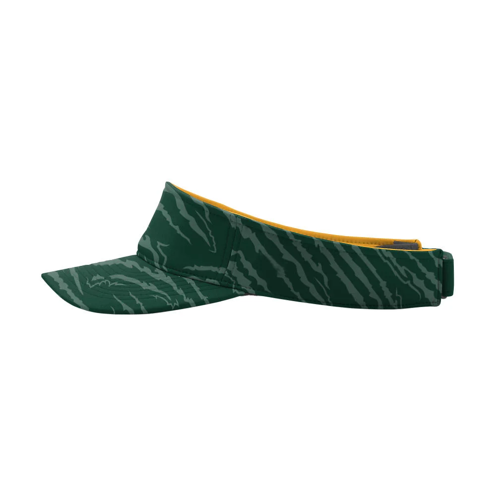 Custom Green Sublimated Mascot Sports Visor | OEM Golf & Tennis Cap