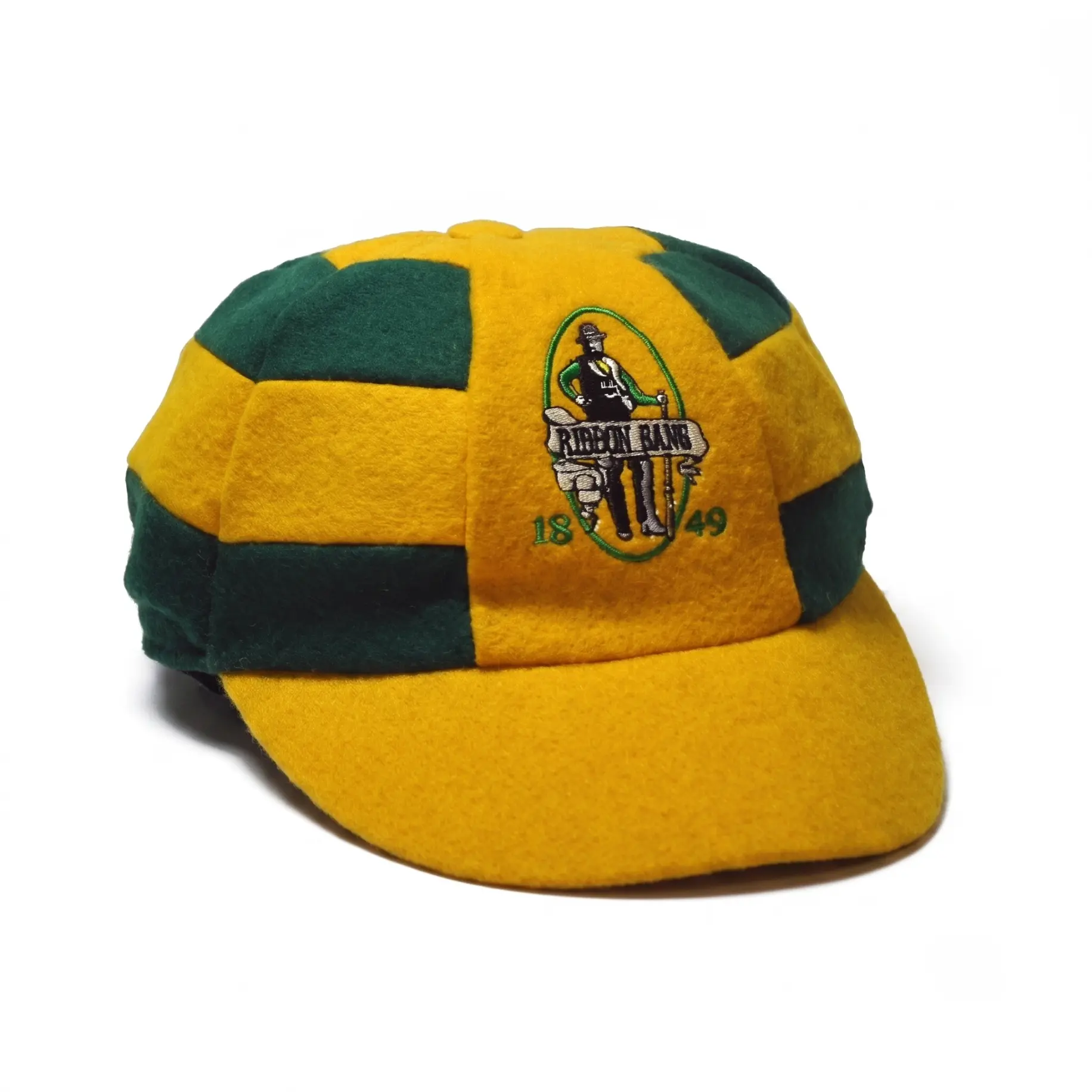 Custom Hooped & Striped Wool Cricket Cap | OEM Baggy Cap