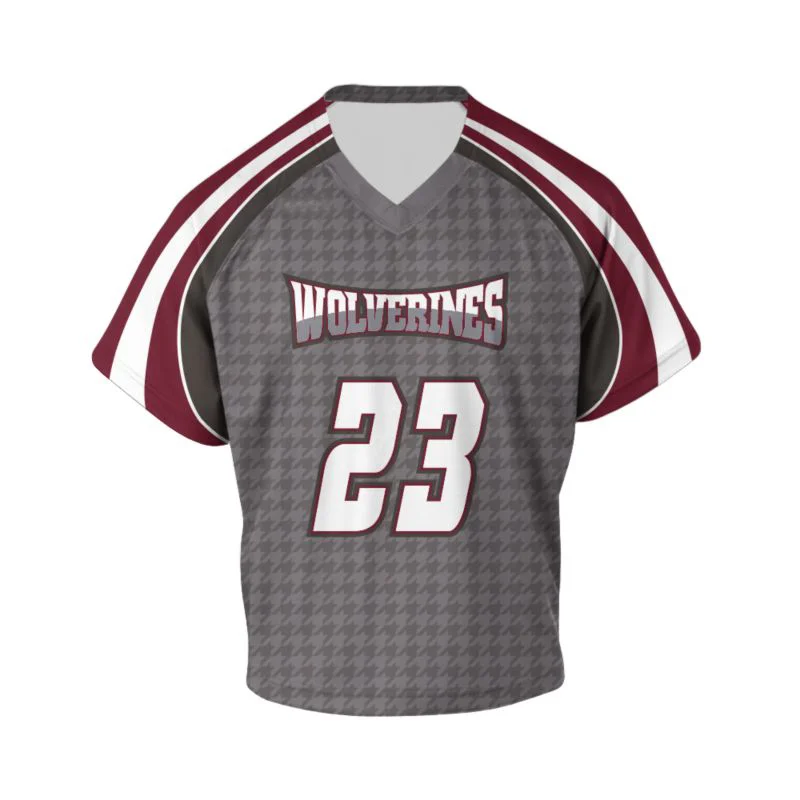 Custom Houndstooth Raglan Sublimated Lacrosse Jersey | OEM