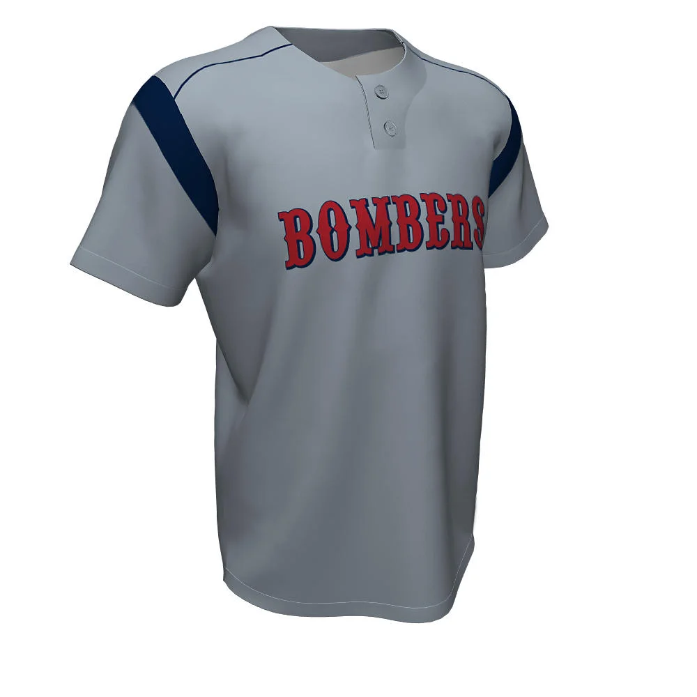 Custom Contrast Shoulder Baseball Two Button Jersey | OEM