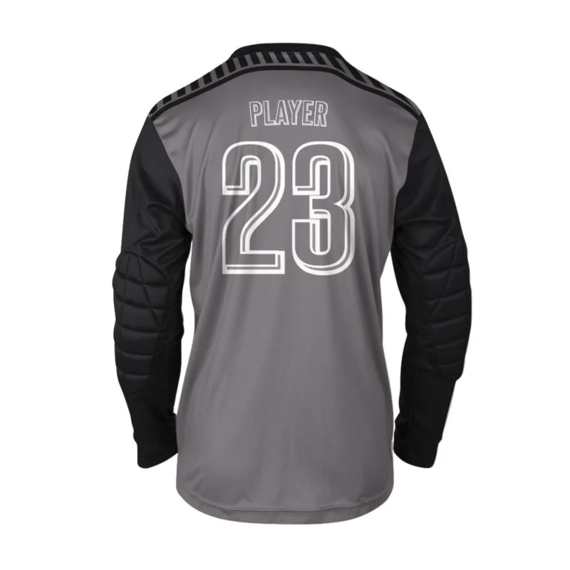 Custom Charcoal Diagonal Pinstripe Goalkeeper Jersey | OEM