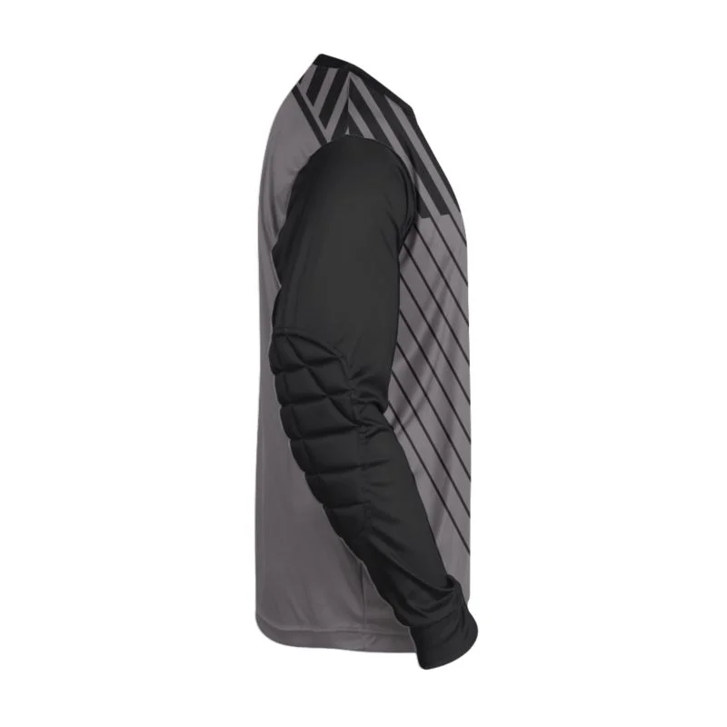 Custom Charcoal Diagonal Pinstripe Goalkeeper Jersey | OEM