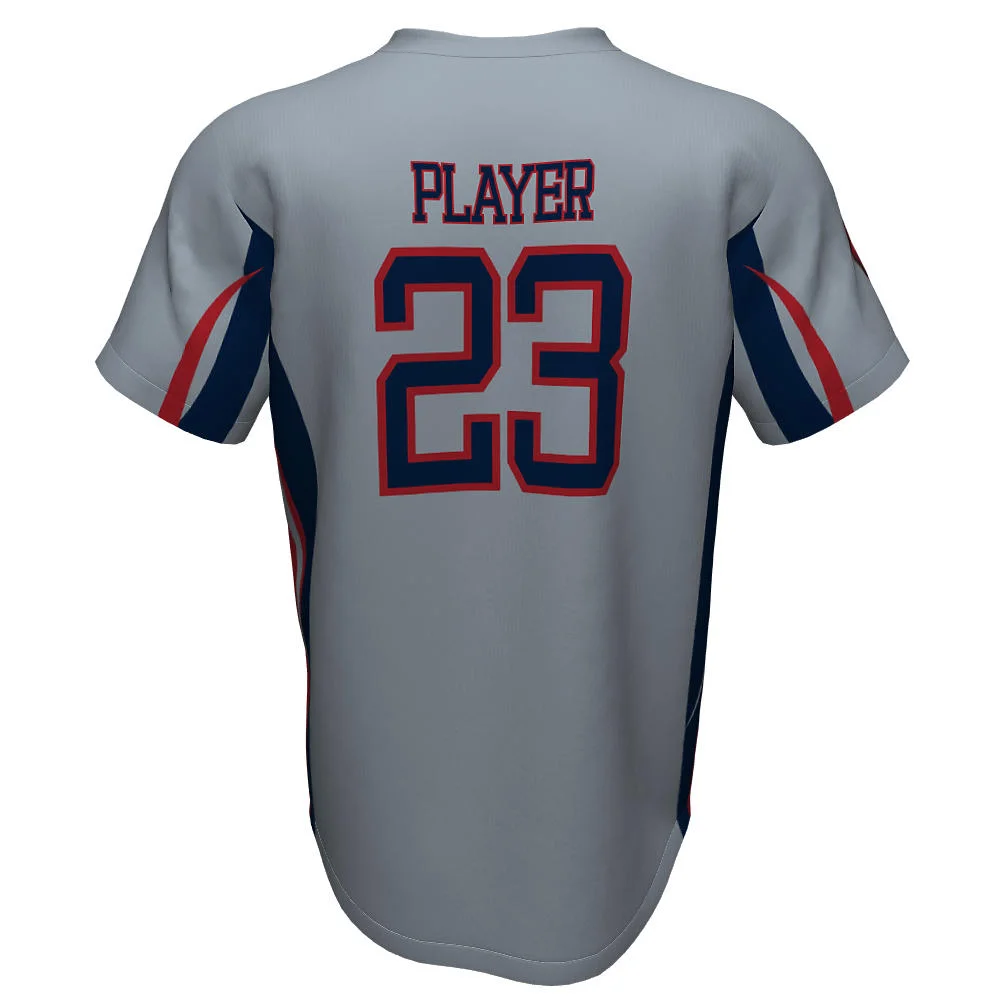 Custom Two-Tone Side Panel V-Neck Baseball Jersey | OEM
