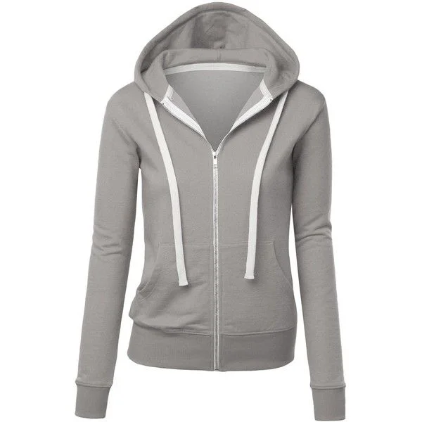 Custom Heather Grey Full-Zip Fleece Hoodie | Streetwear OEM