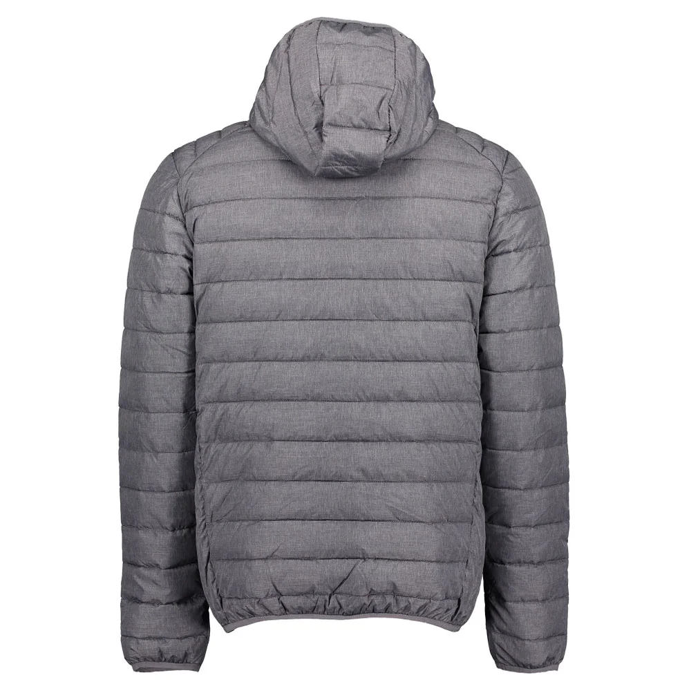 Custom Heather Grey Lightweight Hooded Puffer Jacket | B2B OEM