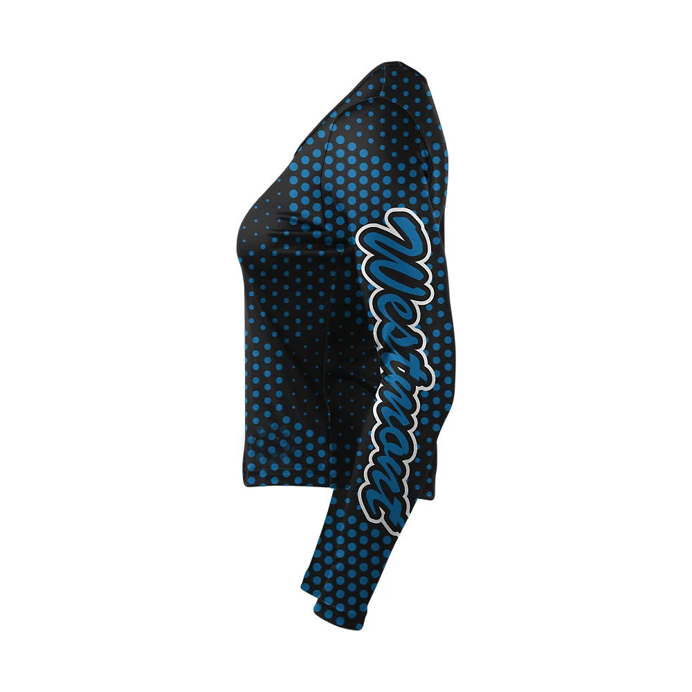 Custom Hexagonal Dot Sublimated Cheer Long Sleeve Shell | OEM