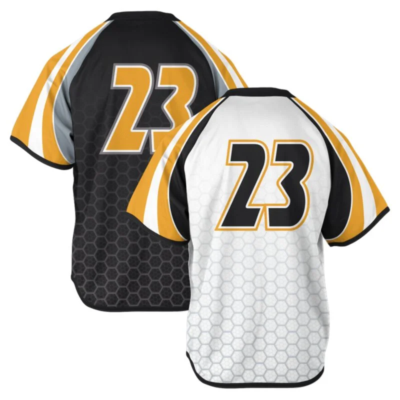 Custom Honeycomb Hexagon Lacrosse V-Neck Jersey Set | OEM