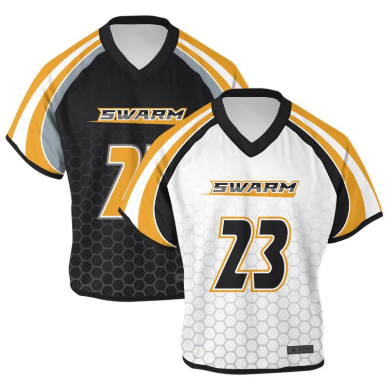 Custom Honeycomb Hexagon Lacrosse V-Neck Jersey Set | OEM