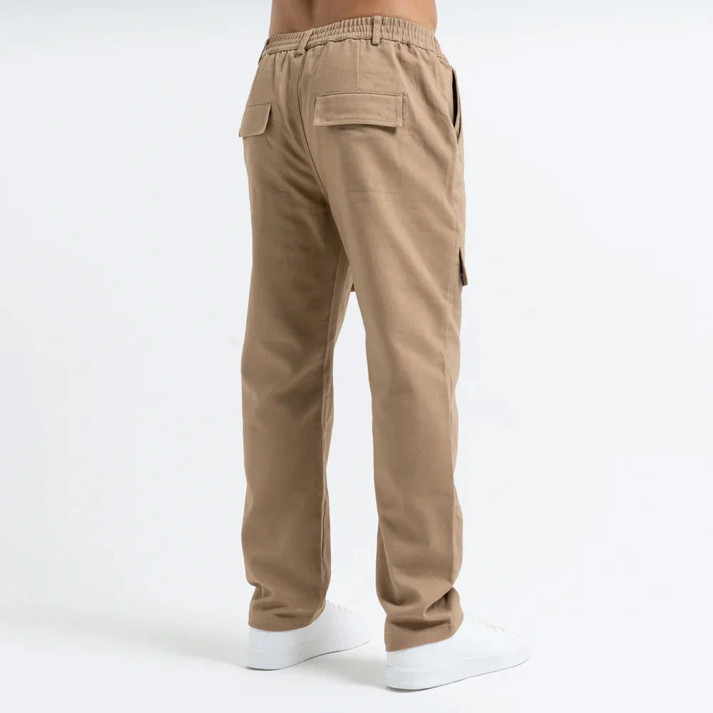 Custom Khaki Cotton Twill Chino Cargo Pants | B2B Workwear OEM