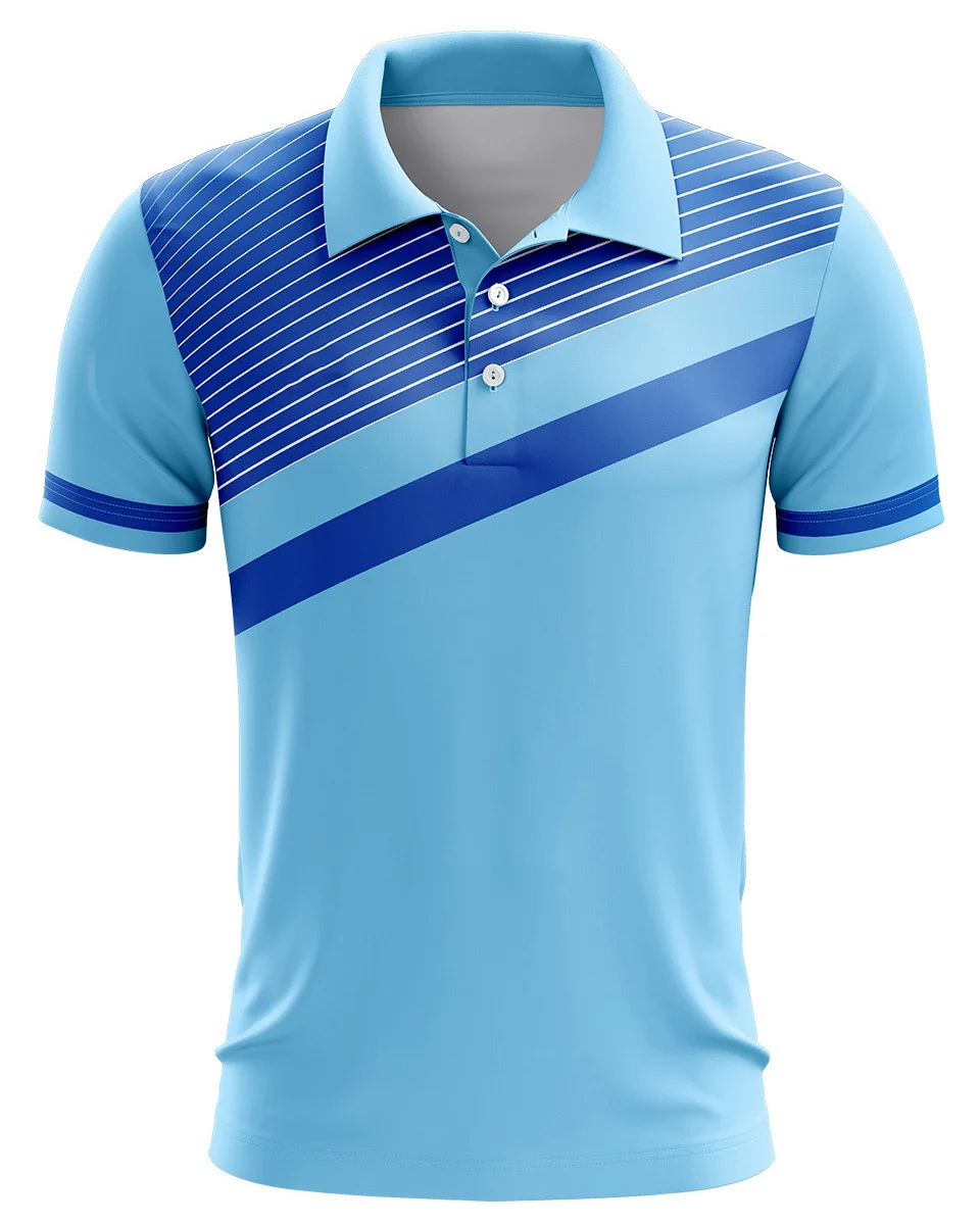 Custom Sublimated Geometric Performance Polo | Golf & Tennis OEM
