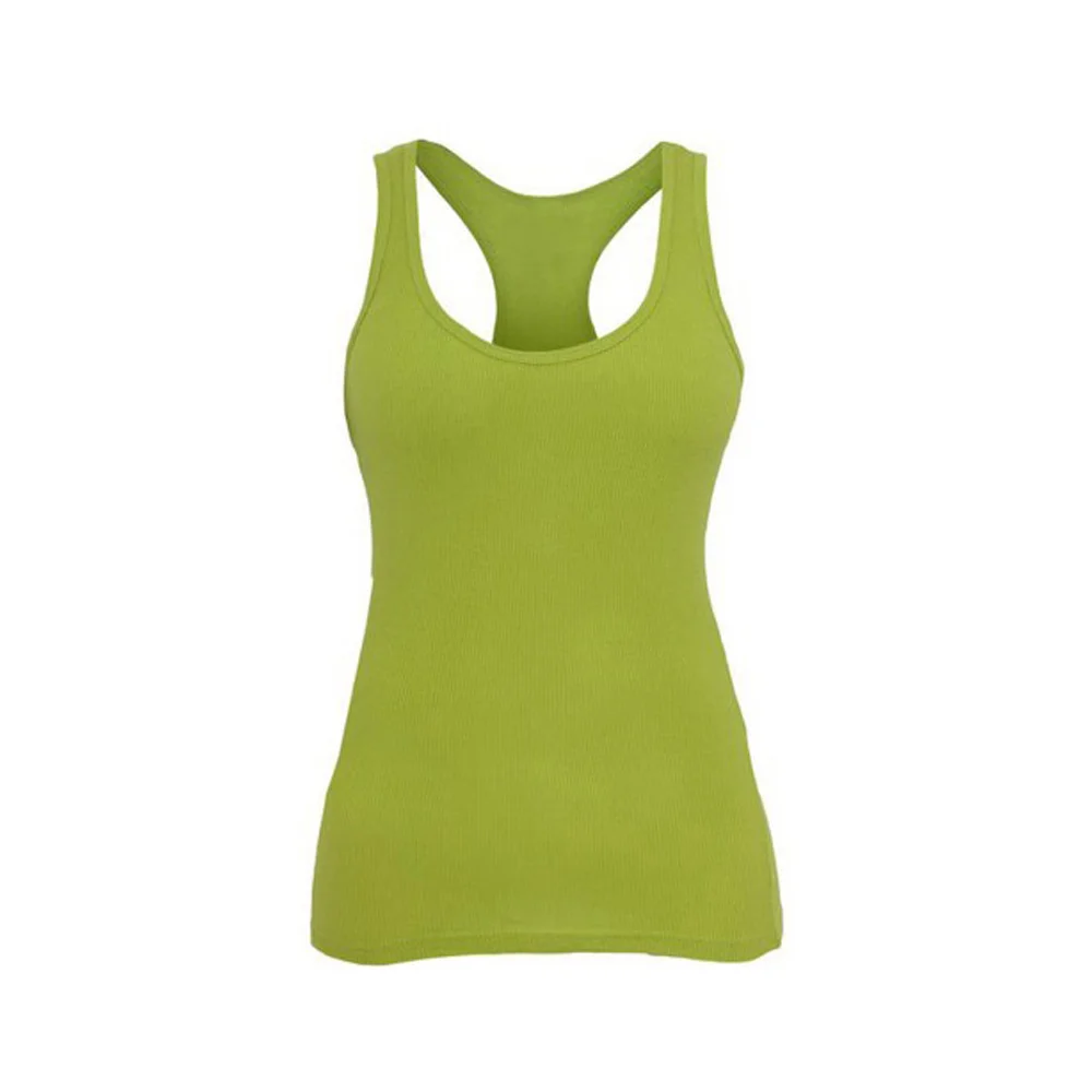 Custom Lime Green Ribbed Racerback Workout Tank Top | OEM