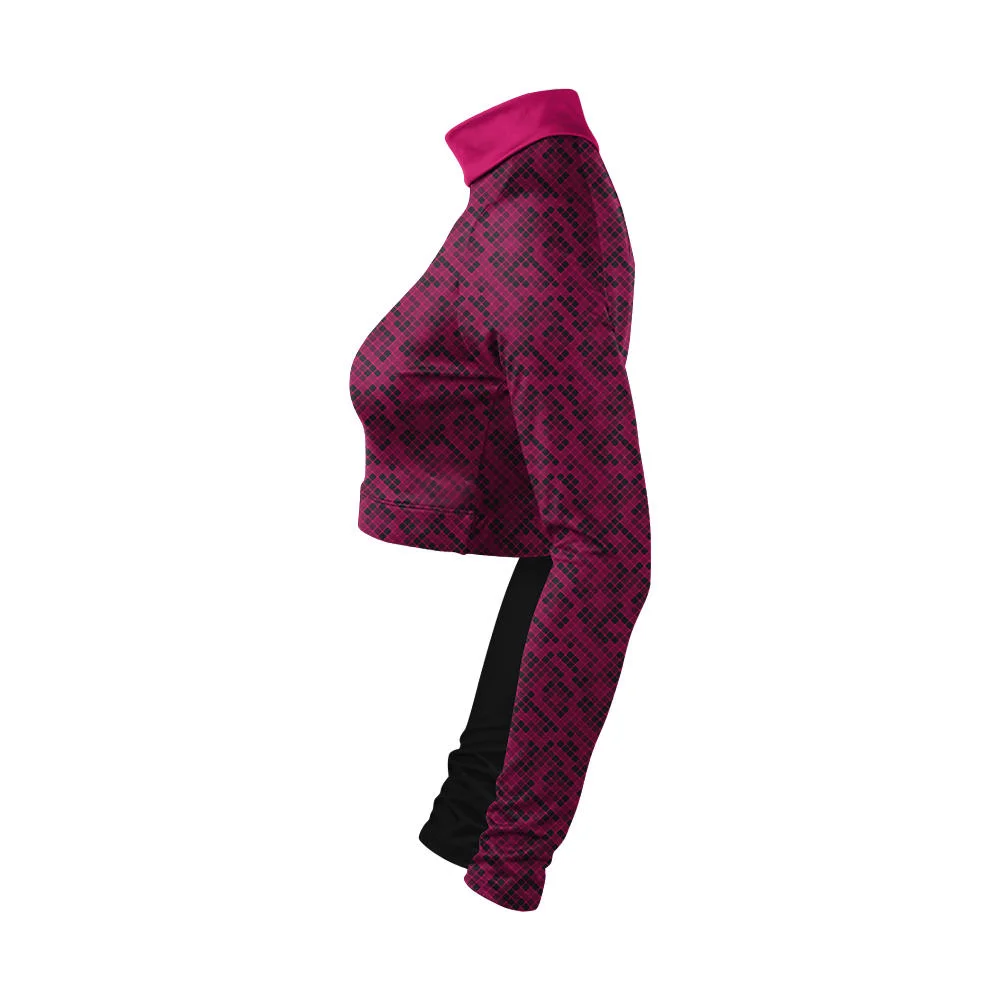 Custom Two-Tone Asymmetric Cheer Mock Neck Bodyliner | OEM
