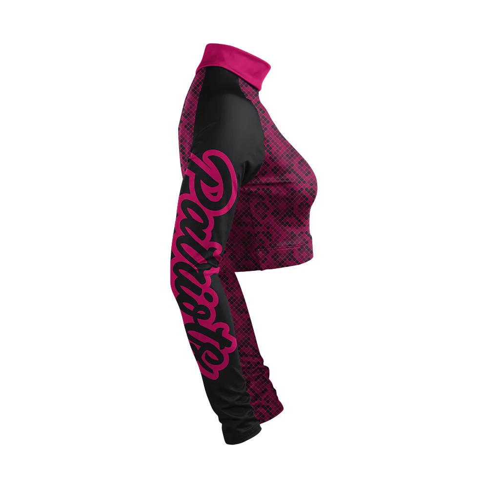 Custom Two-Tone Asymmetric Cheer Mock Neck Bodyliner | OEM