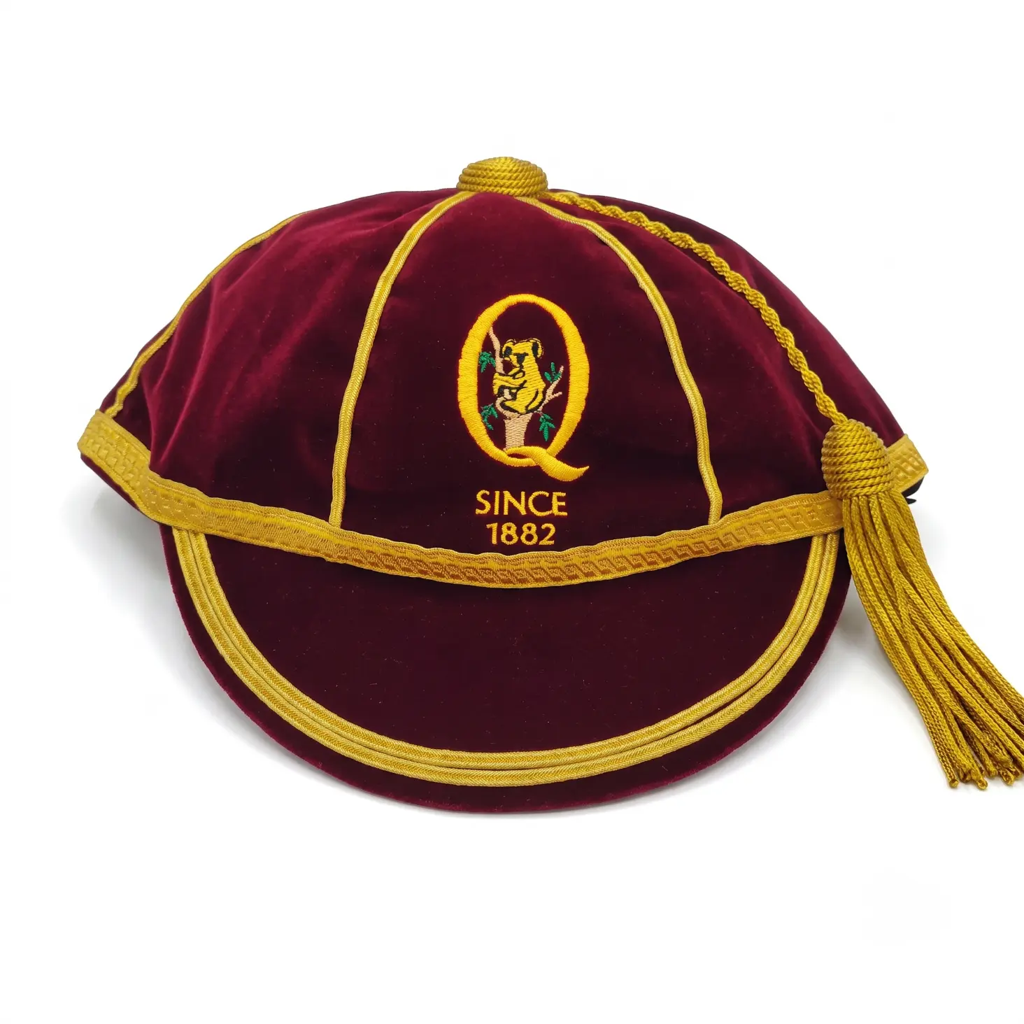 Custom Embroidered Velvet Honours Cap | Sports Award OEM