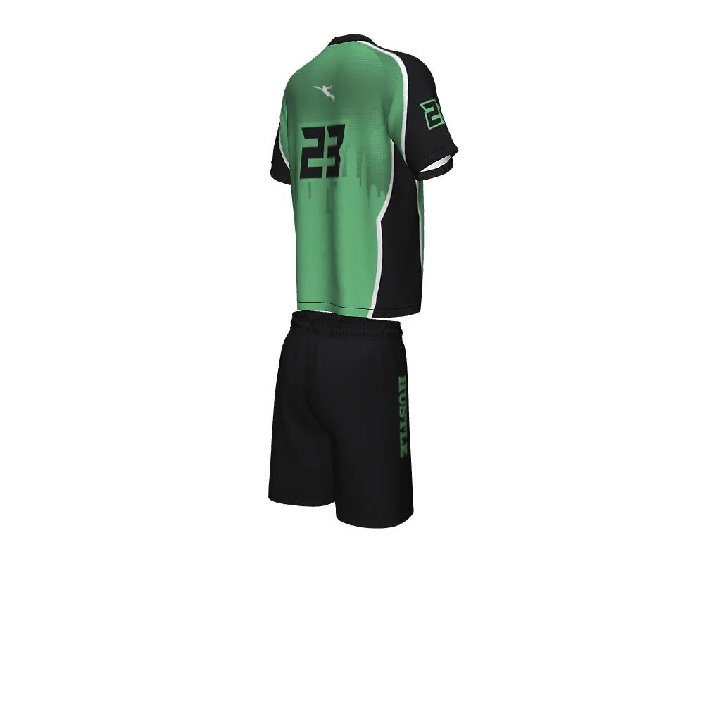 Custom Mint Green & Black Spliced Ultimate Frisbee Uniform Set | OEM