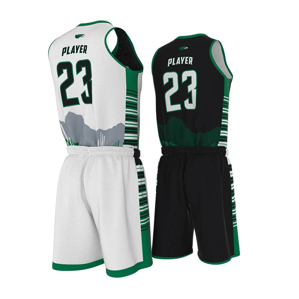 Custom Mountain Landscape Sublimated Basketball Uniform Set | OEM