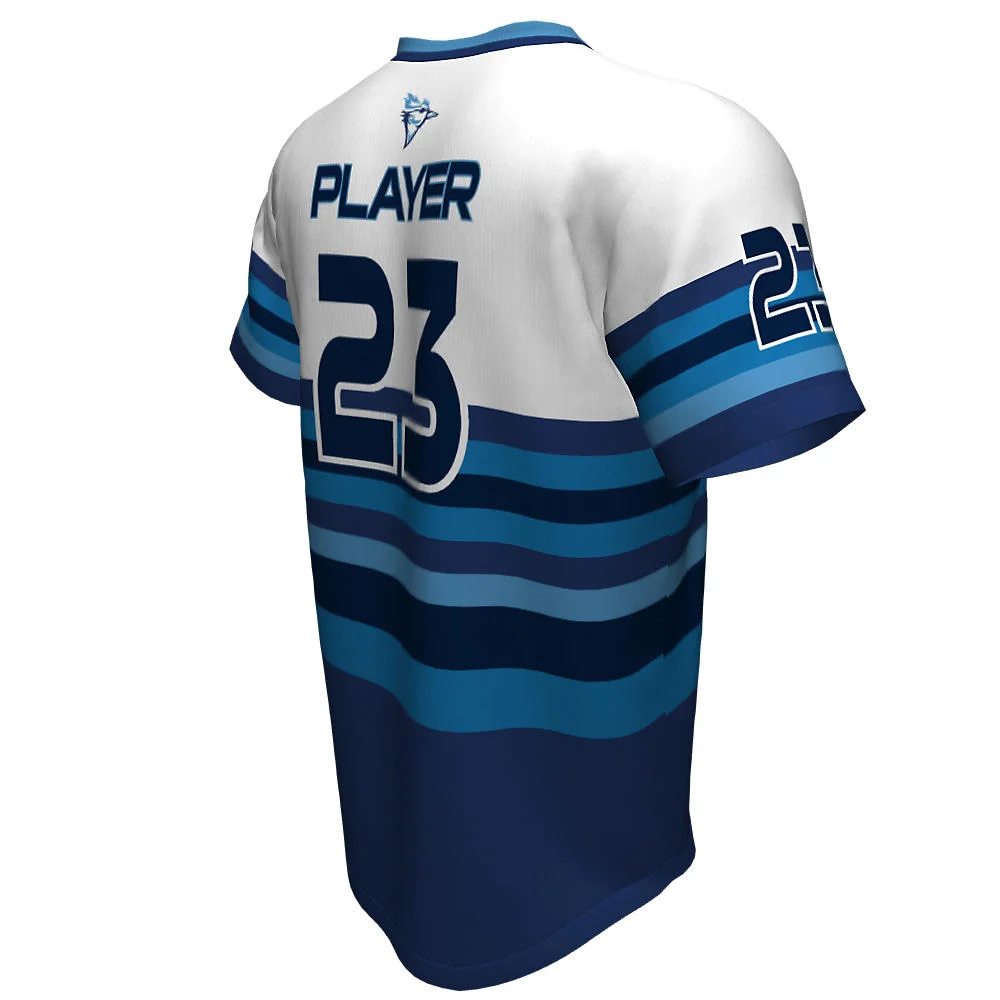 Custom Multi-Stripe Gradient V-Neck Baseball Jersey | OEM