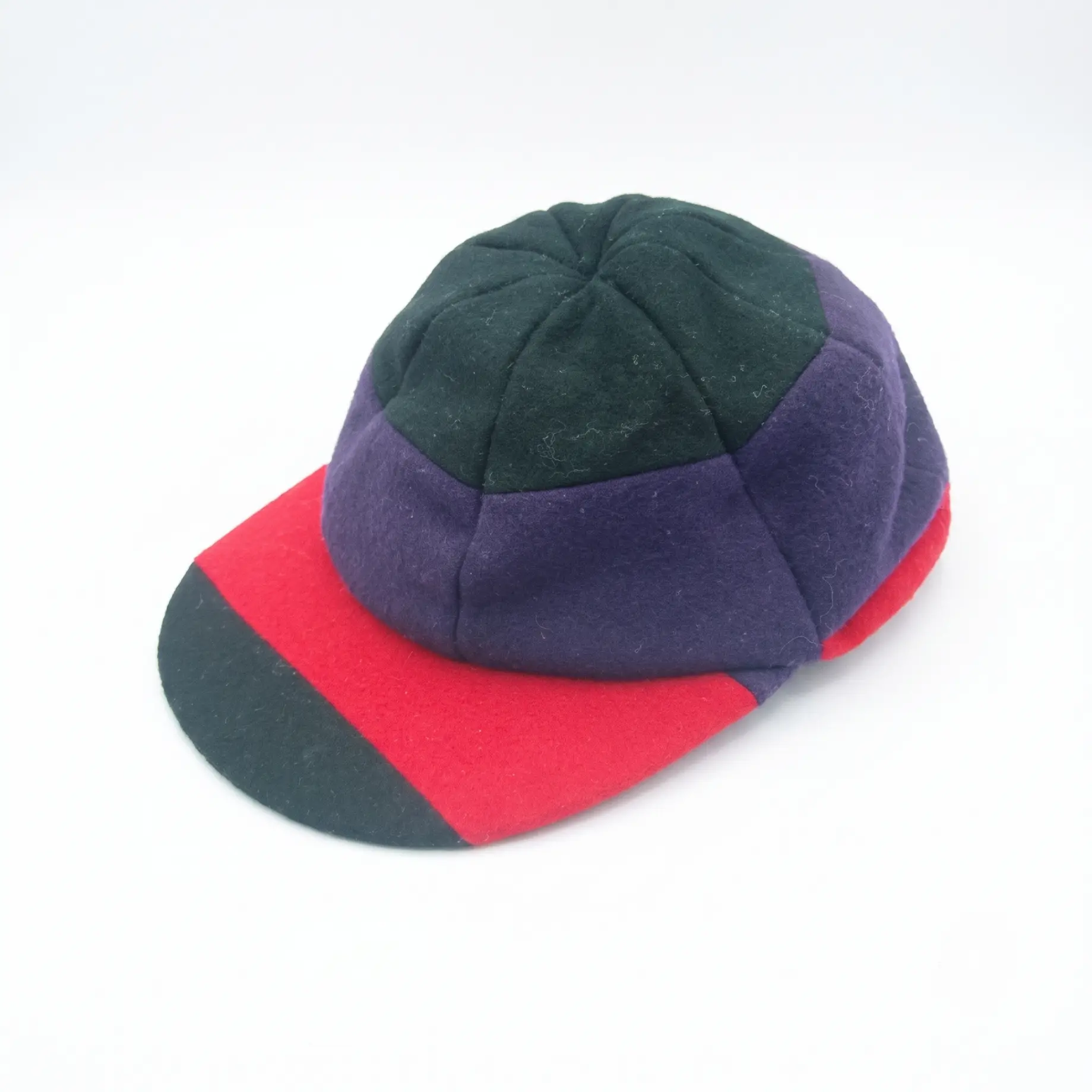 Custom Hooped & Striped Wool Cricket Cap | OEM Baggy Cap