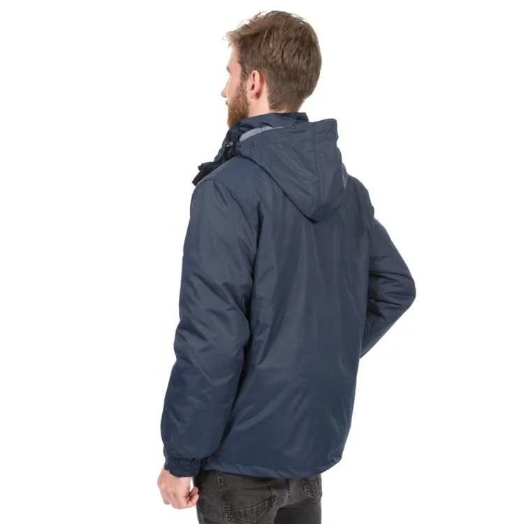 Custom Navy All-Weather Hooded Mountain Sports Jacket | OEM