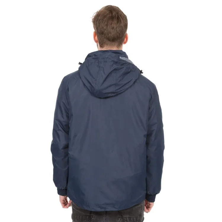 Custom Navy All-Weather Hooded Mountain Sports Jacket | OEM