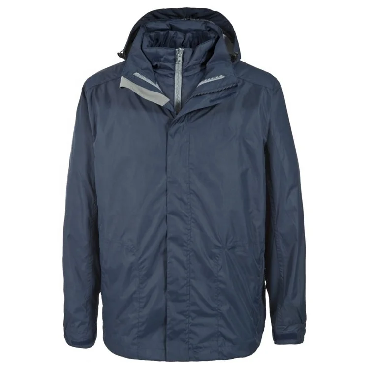 Custom Navy All-Weather Hooded Mountain Sports Jacket | OEM