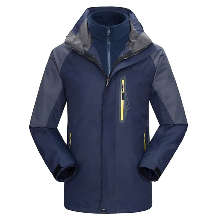 Custom Royal Blue 3-in-1 Modular Softshell Winter Jacket | OEM