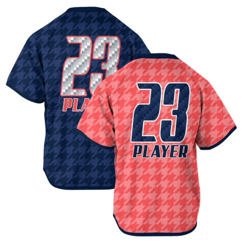 Custom Houndstooth Pattern Lacrosse V-Neck Jersey Set | OEM