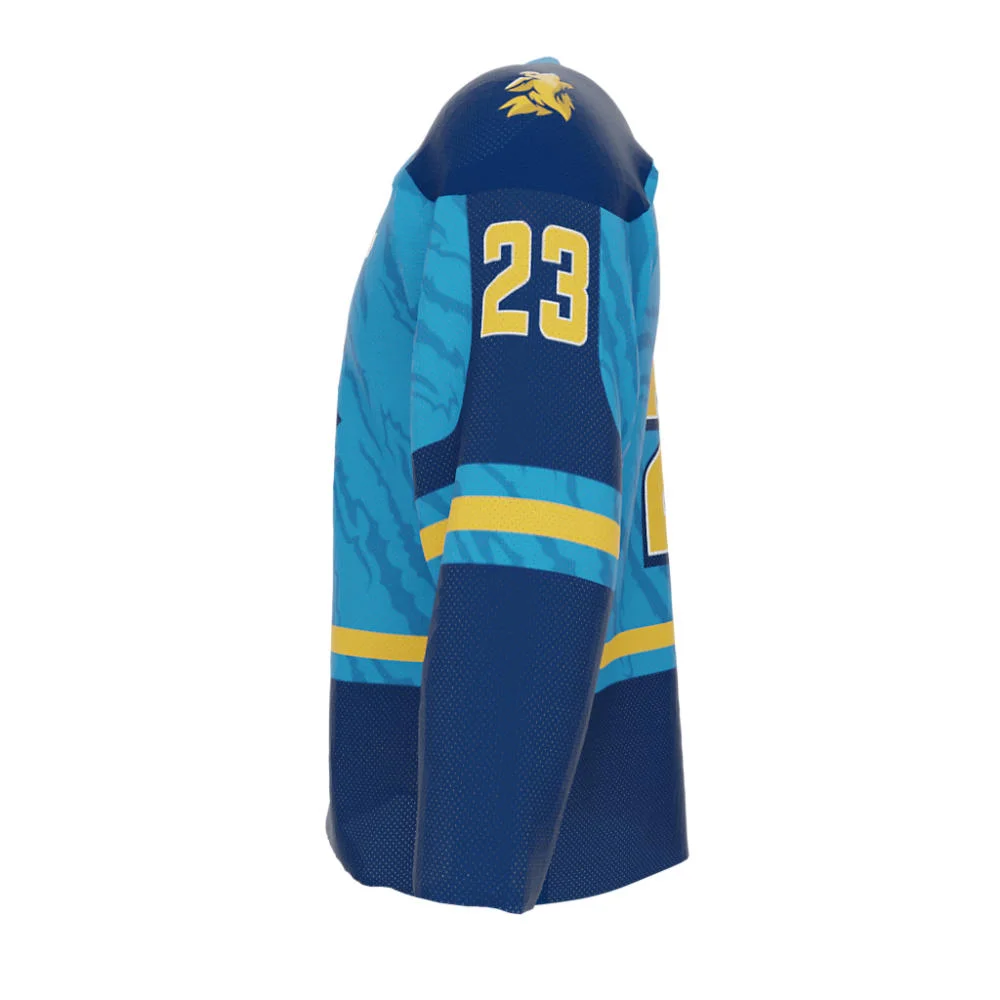 Custom Textured Tiger Stripe Ice Hockey Jersey | OEM