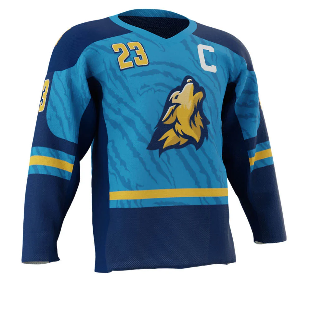 Custom Textured Tiger Stripe Ice Hockey Jersey | OEM