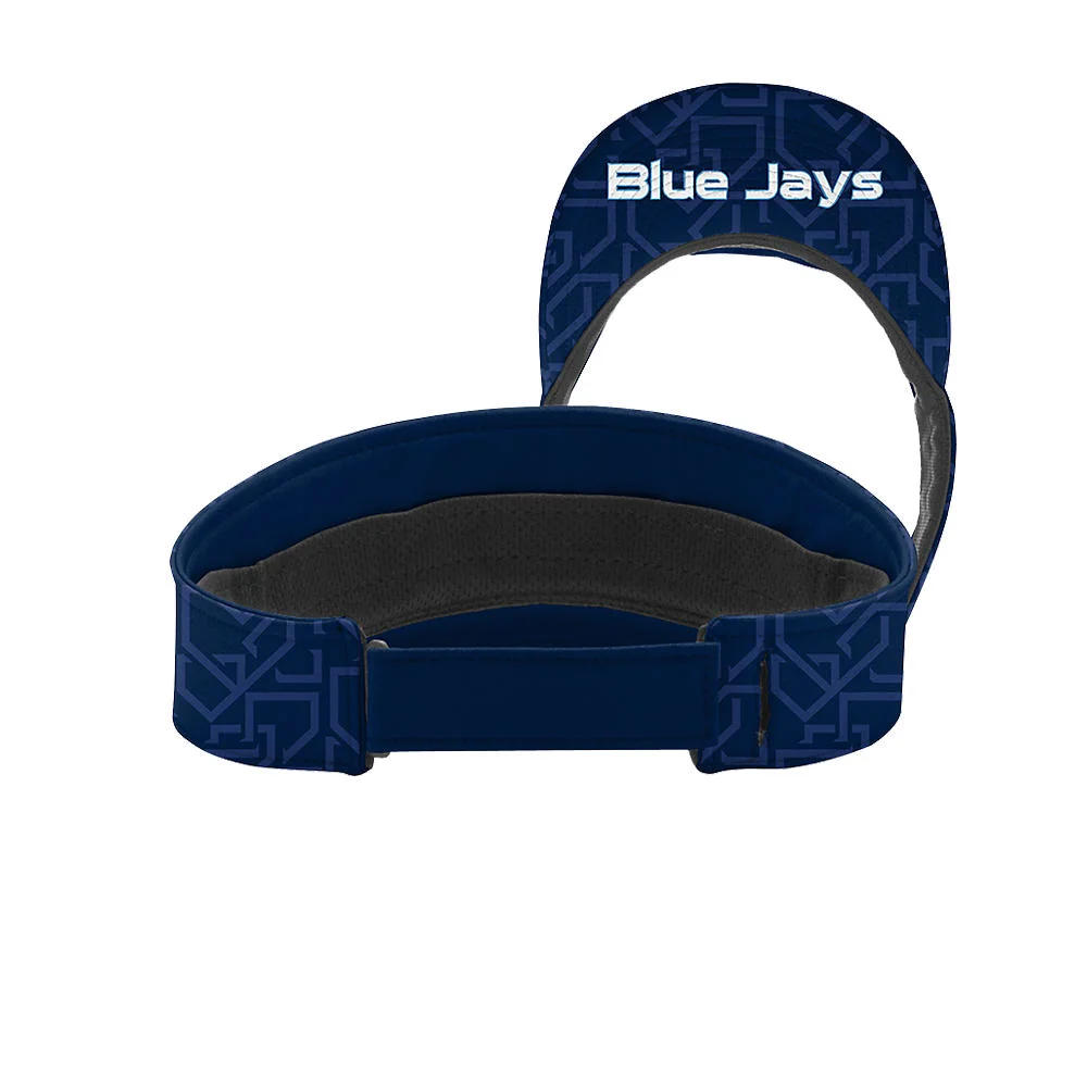 Custom Navy Geometric Pattern Performance Visor | OEM Team Headwear