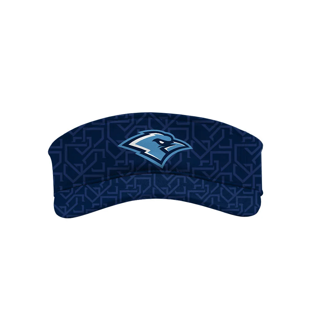 Custom Navy Geometric Pattern Performance Visor | OEM Team Headwear