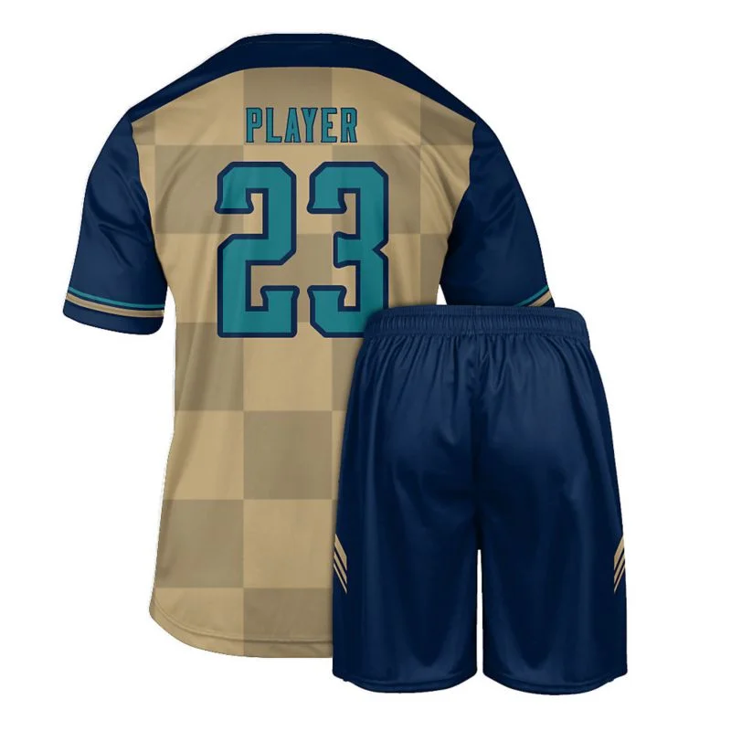 Custom Diagonal Gold Stripe Soccer Uniform Set | OEM