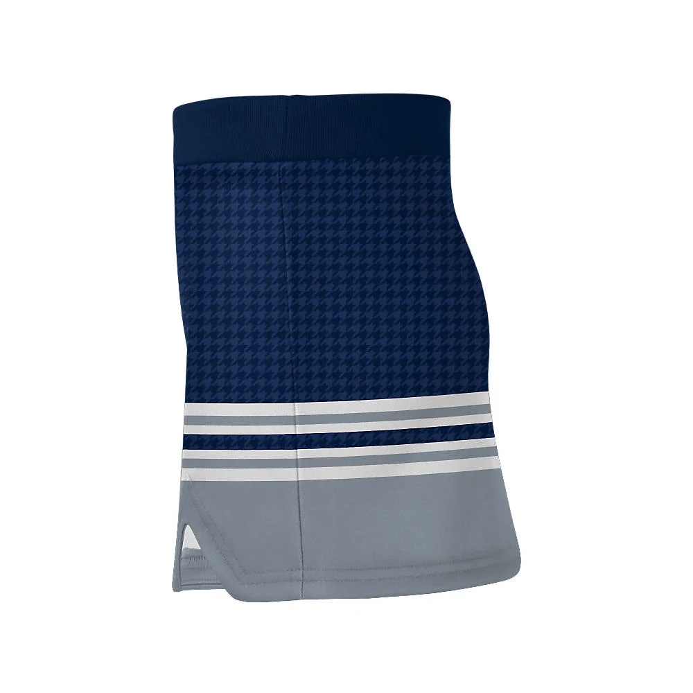 Custom Houndstooth Striped Cheer V-Notch Skirt | OEM