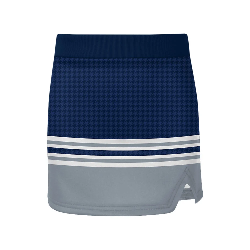 Custom Houndstooth Striped Cheer V-Notch Skirt | OEM