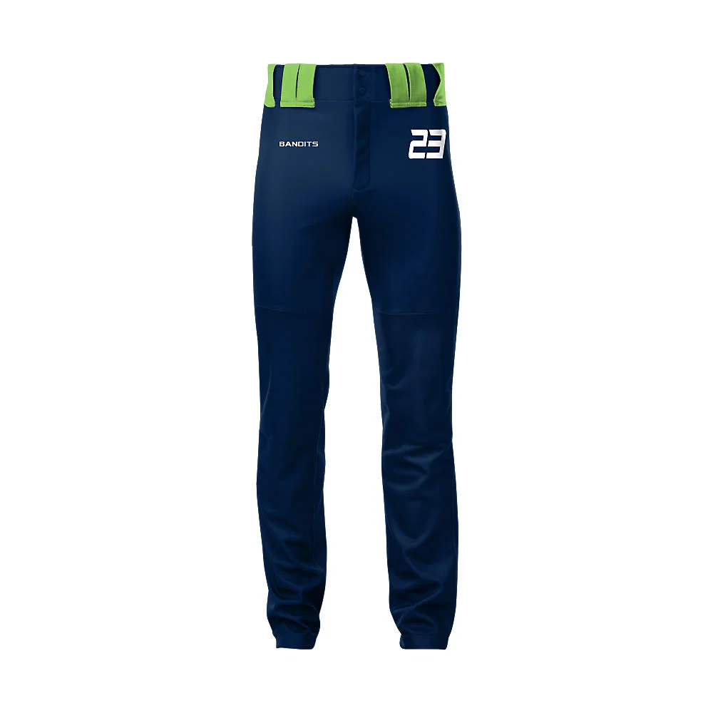 Custom Contrast Waistband Striped Baseball Pants | OEM