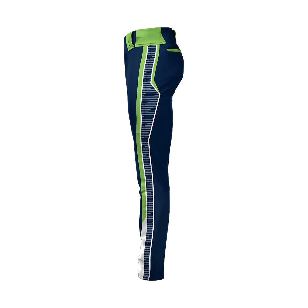 Custom Contrast Waistband Striped Baseball Pants | OEM