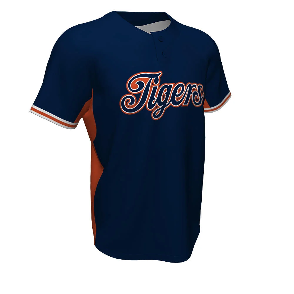 Custom Two-Tone Henley Baseball Two Button Jersey | OEM
