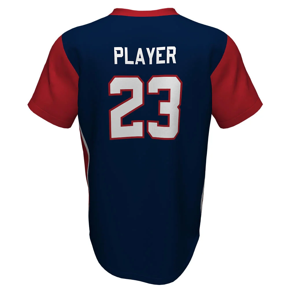 Custom Two-Tone Raglan V-Neck Baseball Jersey | Wholesale OEM