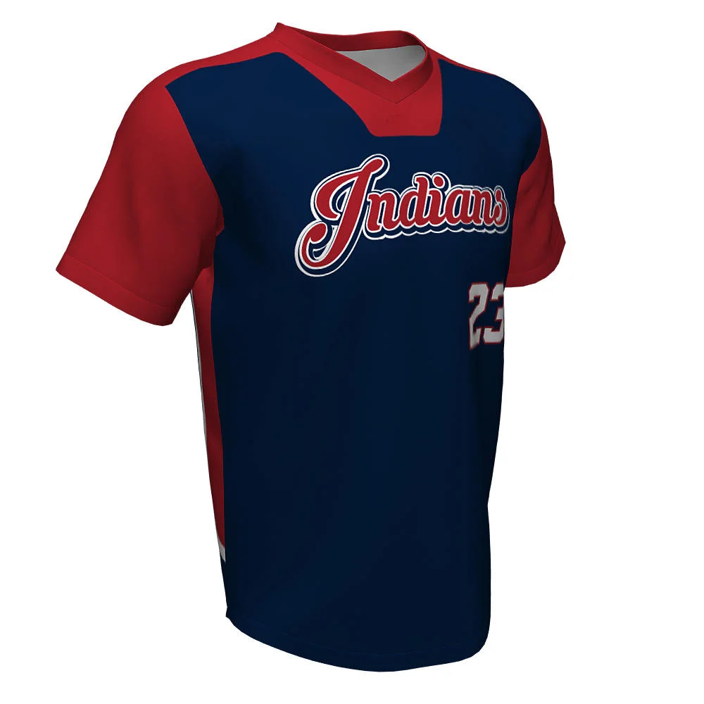 Custom Two-Tone Raglan V-Neck Baseball Jersey | Wholesale OEM