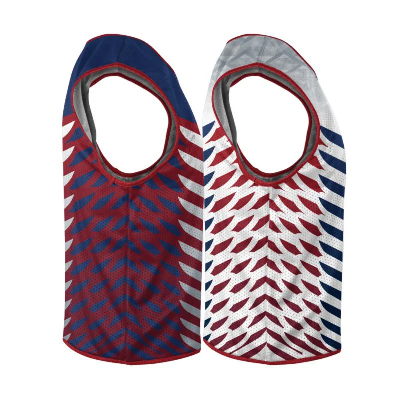 Custom Chevron Speed Stripe Reversible Sleeveless Lacrosse Jersey | OEM